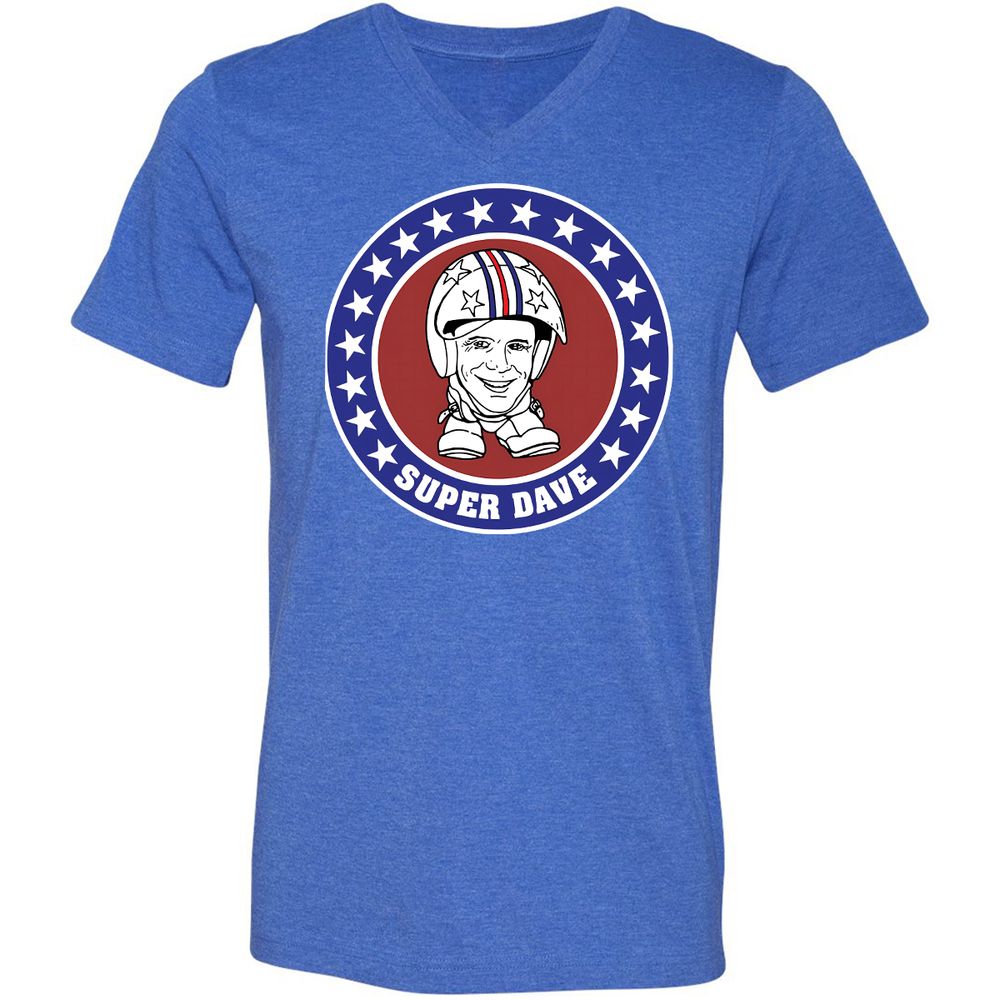 Unisex V-Neck T-Shirt - ULX71FAG - Heather True Royal - 14