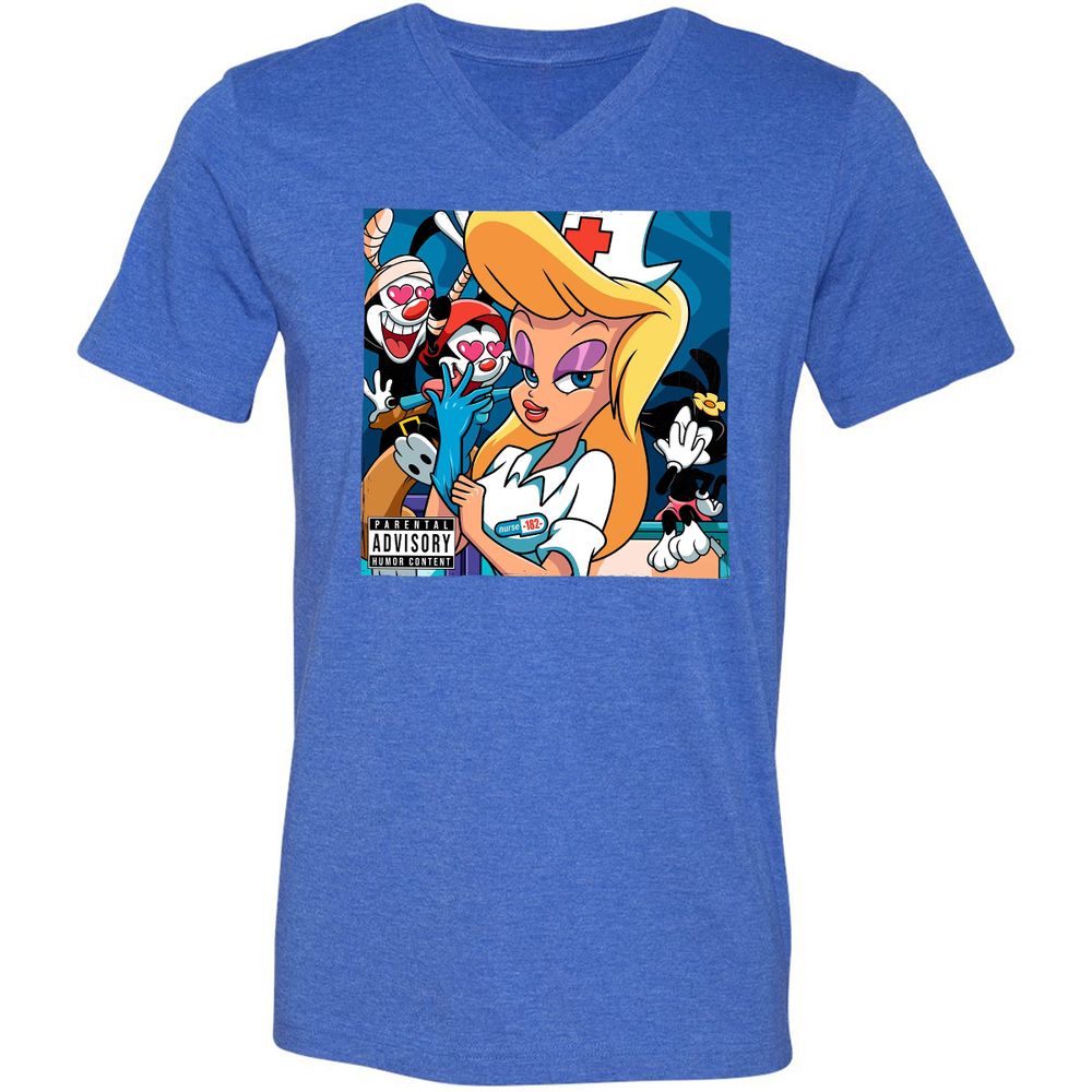 Unisex V-Neck T-Shirt - 94YTS377 - Heather True Royal - 14