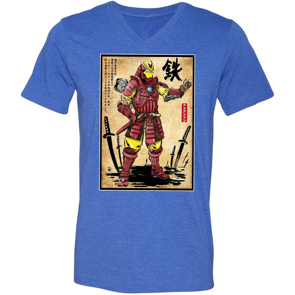 Unisex V-Neck T-Shirt - S6ZL713P - Heather True Royal - 14