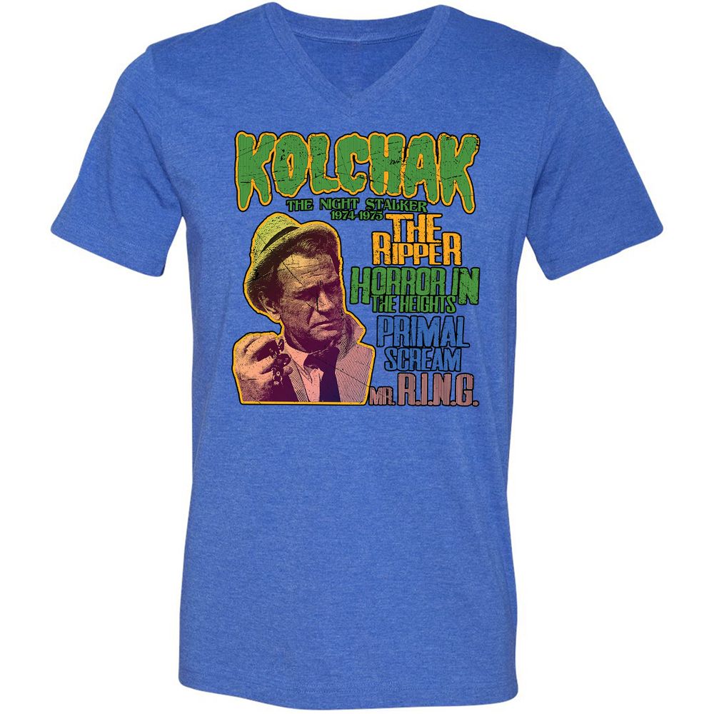 Unisex V-Neck T-Shirt - 51NUTT3B - Heather True Royal - 14