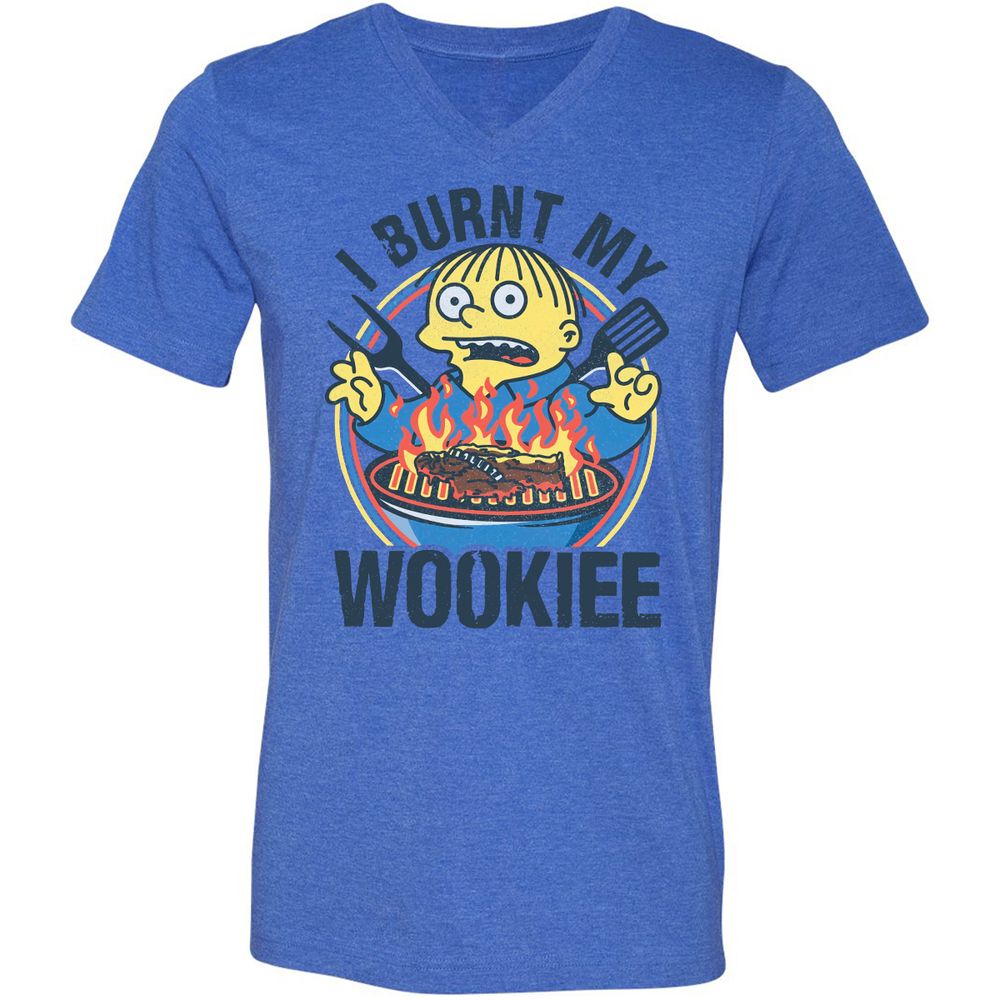 Unisex V-Neck T-Shirt - ZXZYFEE9 - Heather True Royal - 14