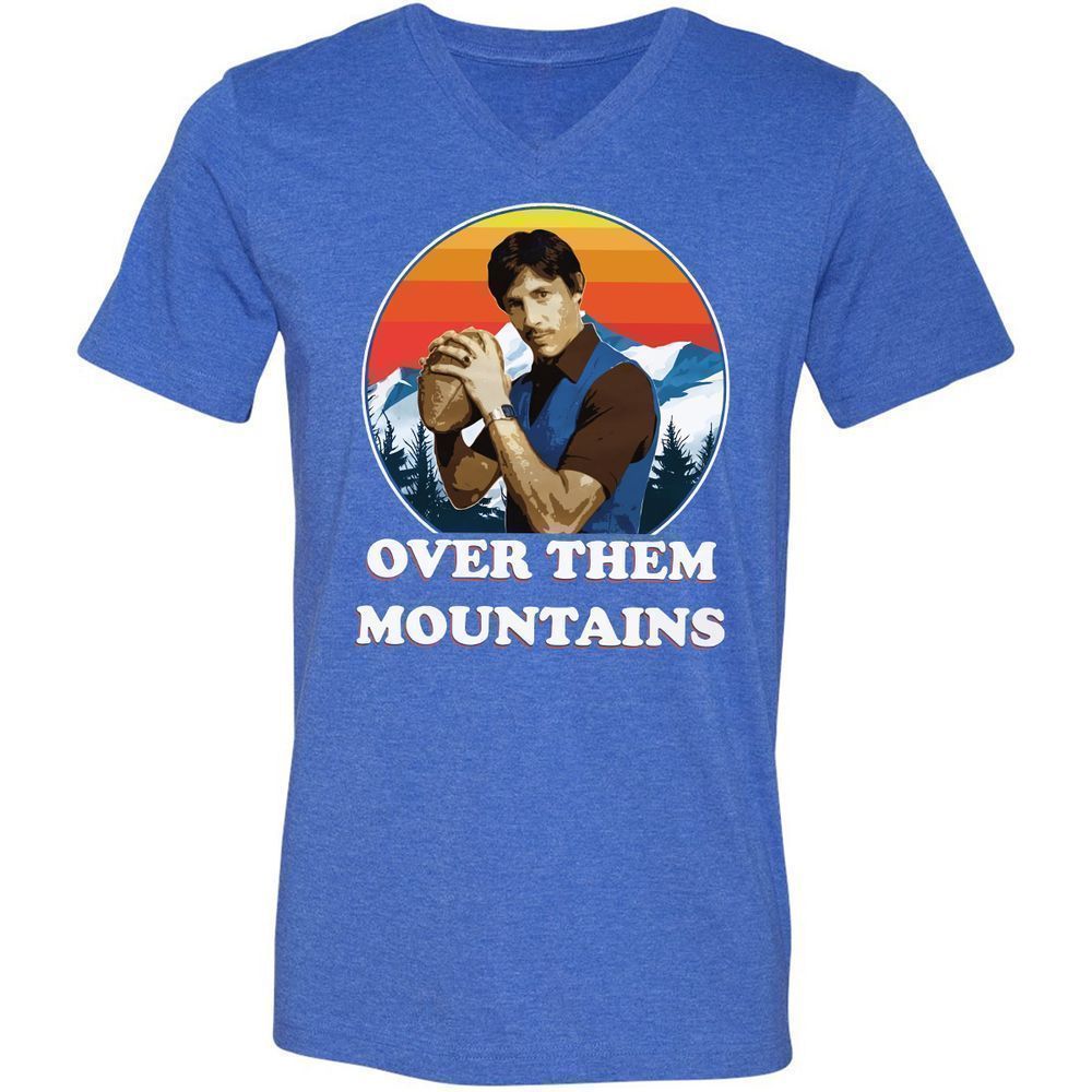 Unisex V-Neck T-Shirt - FXZF48R9 - Heather True Royal - 14