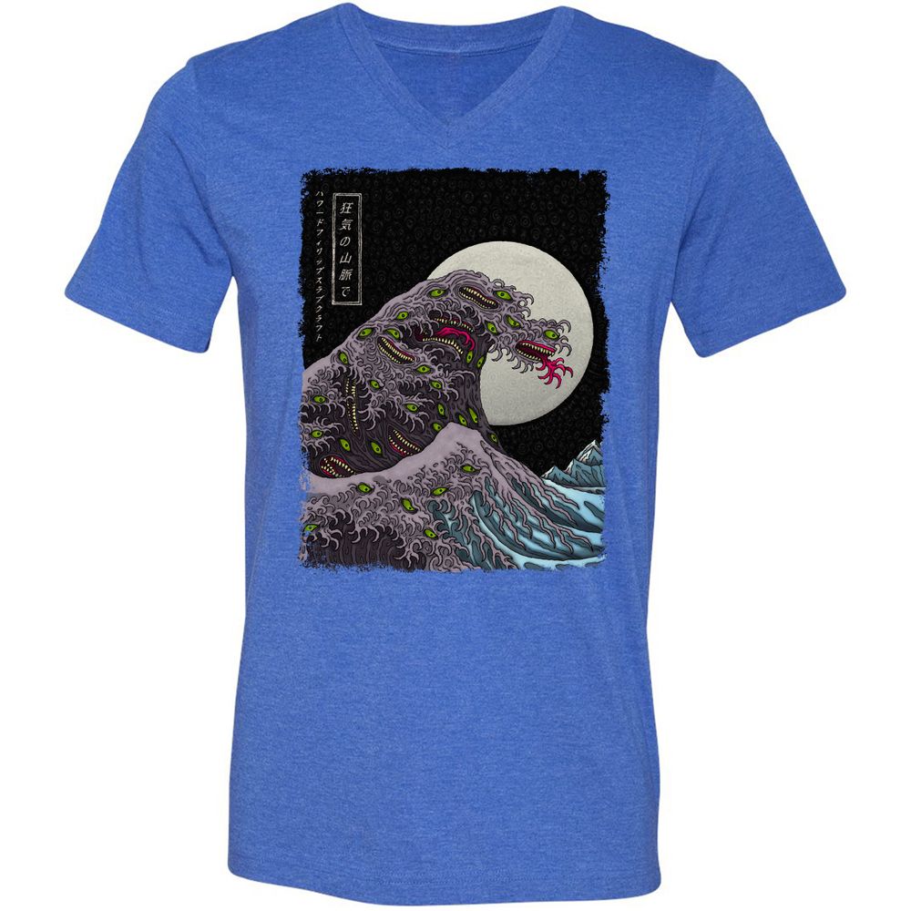 Unisex V-Neck T-Shirt - WYNGAWN9 - Heather True Royal - 14