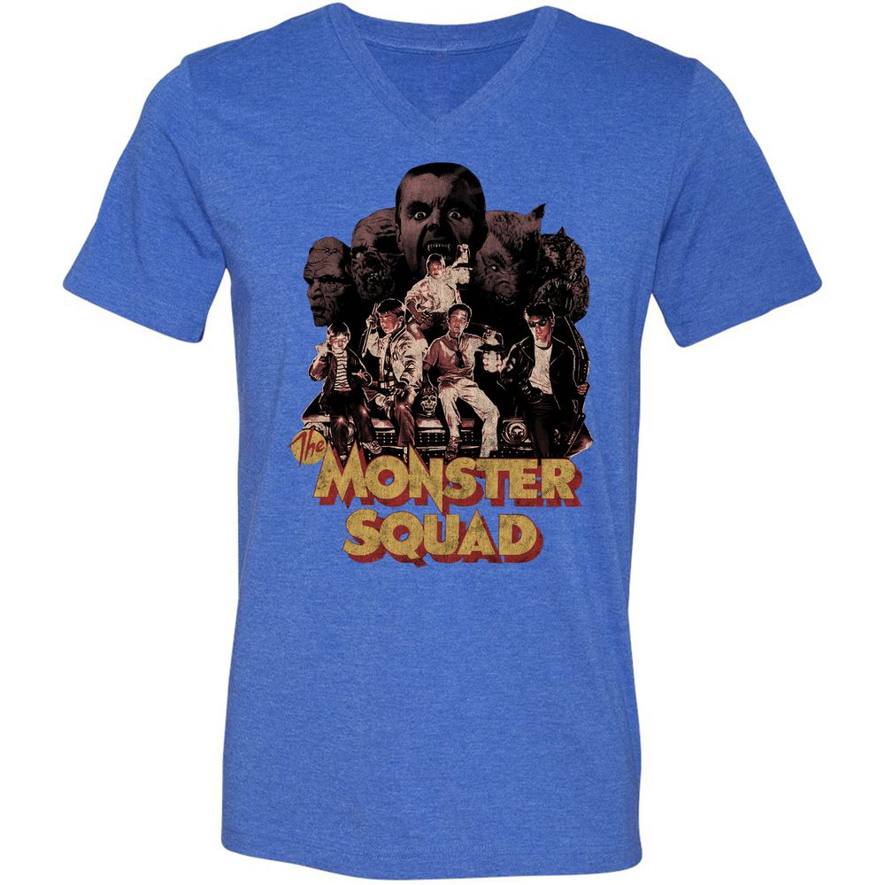 Unisex V-Neck T-Shirt - 6QHQQ4K8 - Heather True Royal - 14