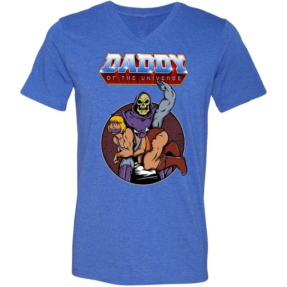 Unisex V-Neck T-Shirt - THDVCD5H - Heather True Royal - 14