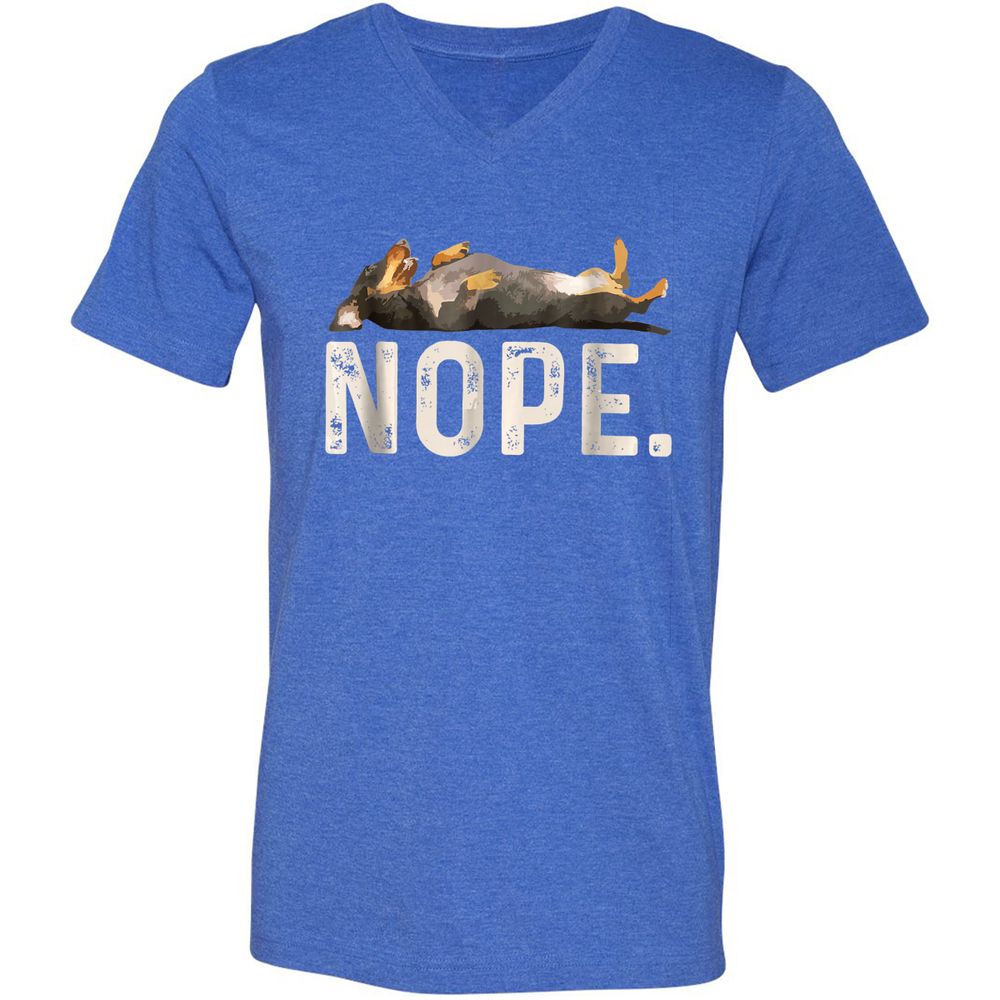 Unisex V-Neck T-Shirt - SVSUFBLT - Heather True Royal - 14