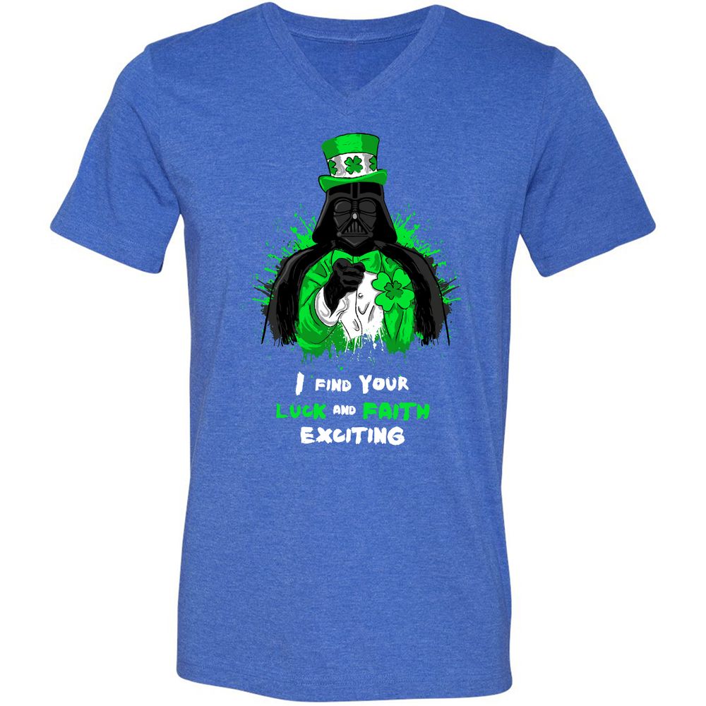 Unisex V-Neck T-Shirt - AVUAW3U3 - Heather True Royal - 14