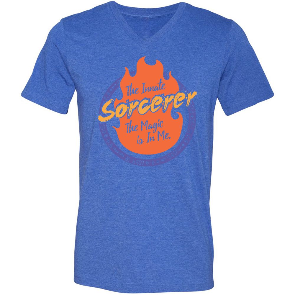 Unisex V-Neck T-Shirt - SZA8LFXD - Heather True Royal - 14