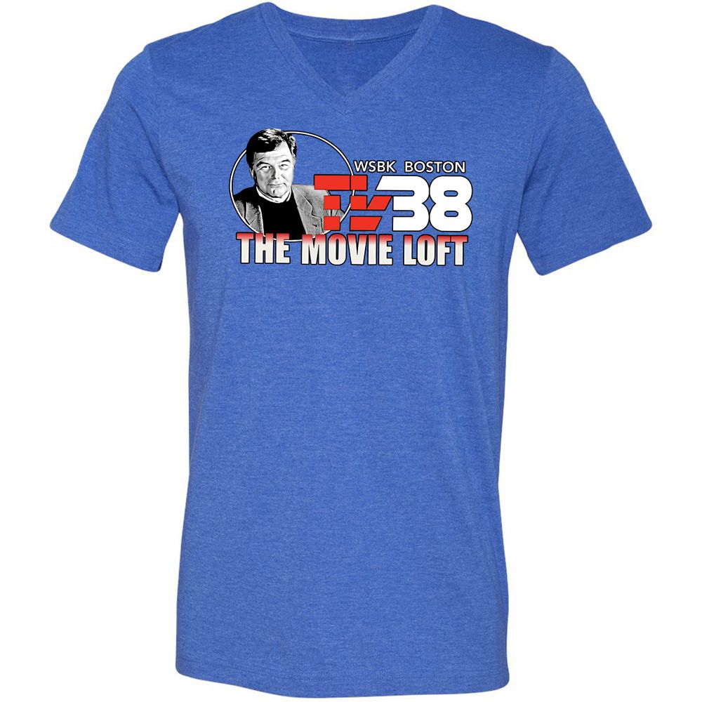 Unisex V-Neck T-Shirt - JQXRQ16J - Heather True Royal - 14