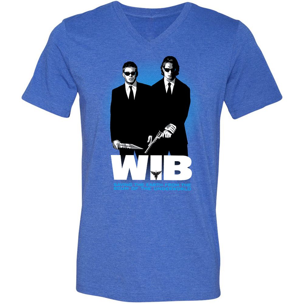Unisex V-Neck T-Shirt - S97MDDT4 - Heather True Royal - 14