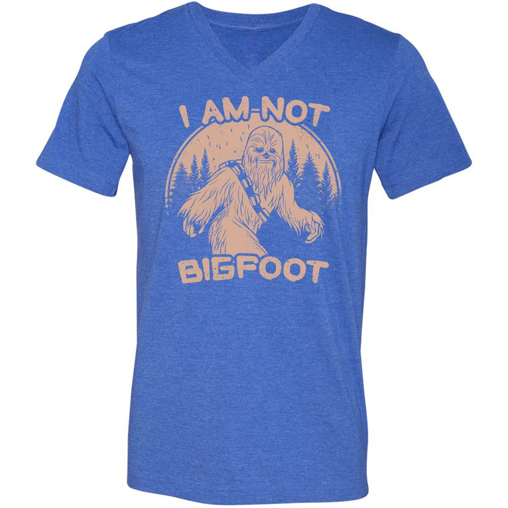 Unisex V-Neck T-Shirt - CEV91QL7 - Heather True Royal - 14