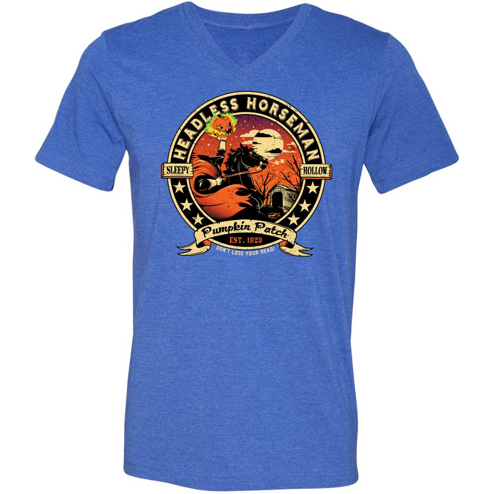 Unisex V-Neck T-Shirt - K6WETU45 - Heather True Royal - 14