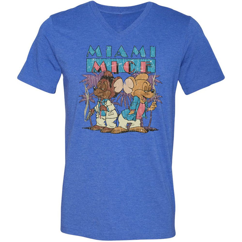 Unisex V-Neck T-Shirt - A83S47WY - Heather True Royal - 14