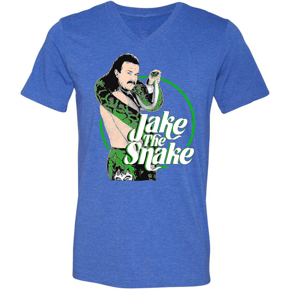 Unisex V-Neck T-Shirt - 93A7UFG5 - Heather True Royal - 14