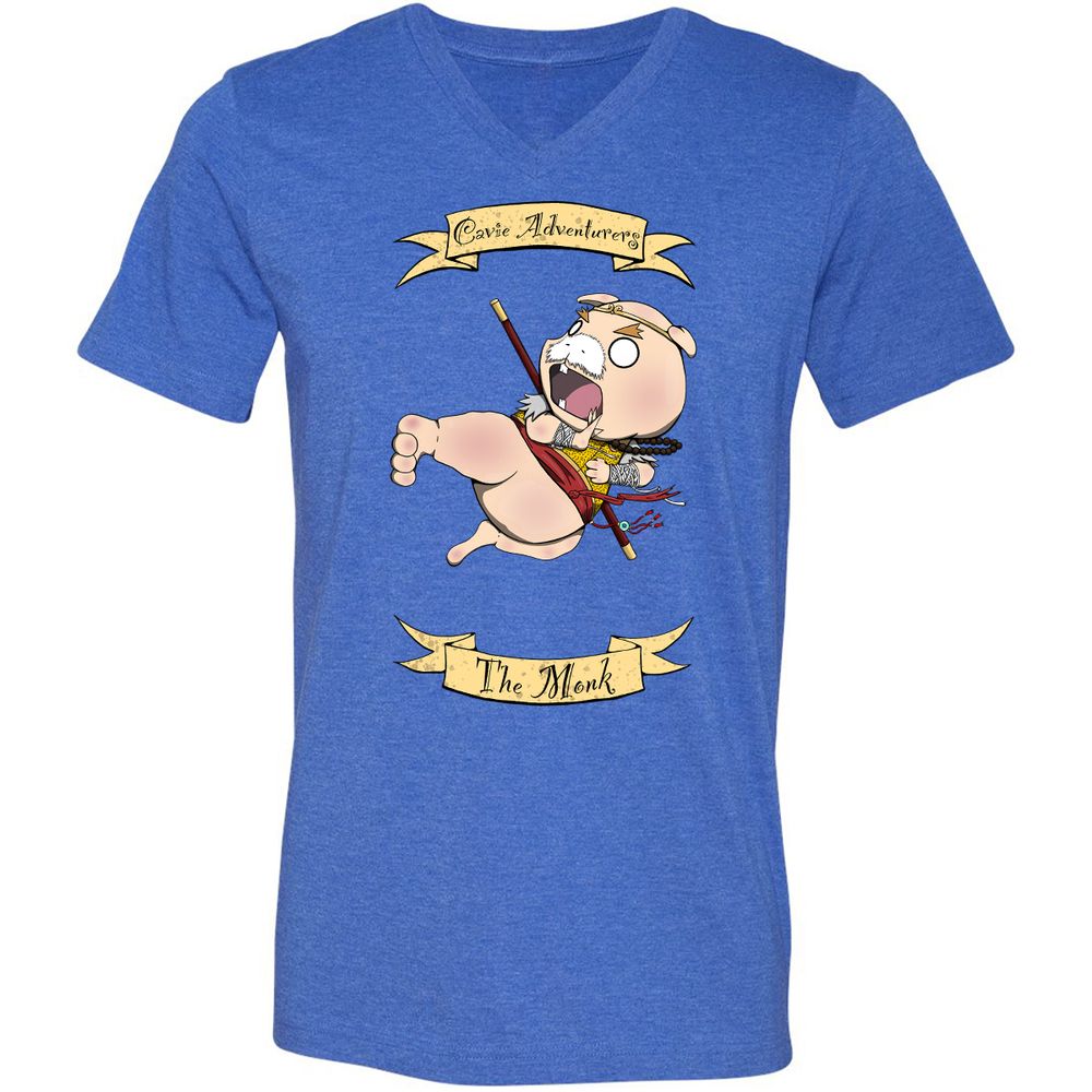 Unisex V-Neck T-Shirt - L23VUEUV - Heather True Royal - 14