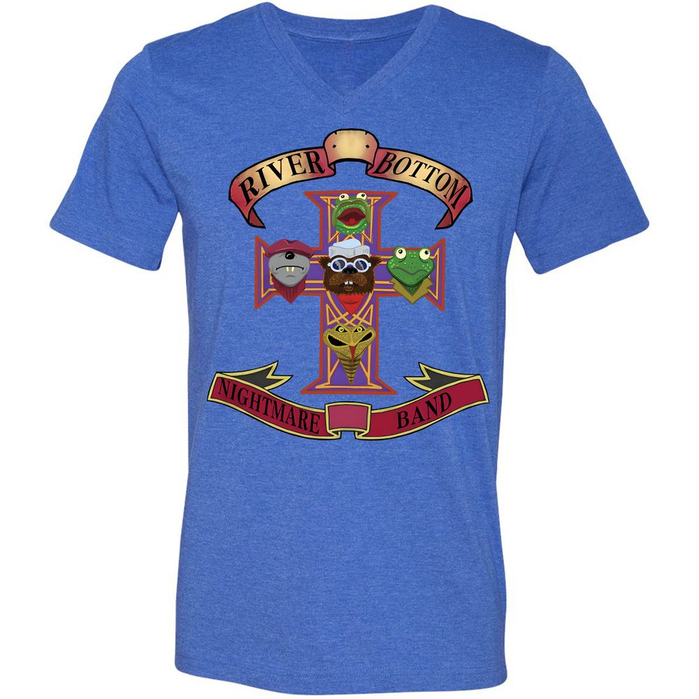 Unisex V-Neck T-Shirt - ZT2HZJ76 - Heather True Royal - 14