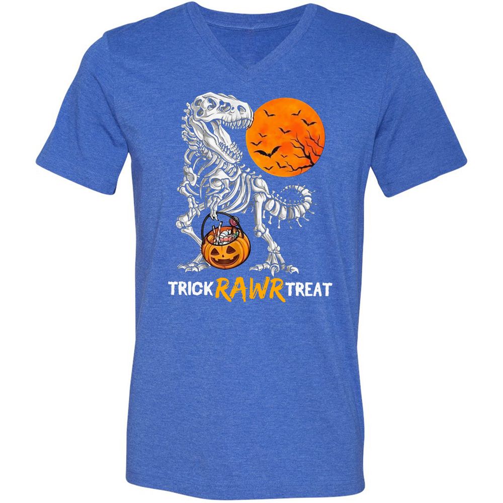 Unisex V-Neck T-Shirt - TMWDPDC1 - Heather True Royal - 14
