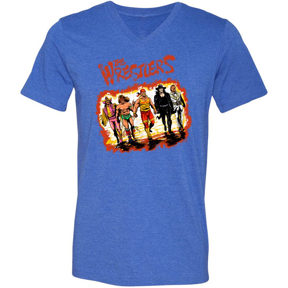 Unisex V-Neck T-Shirt - 2SWHU13X - Heather True Royal - 14