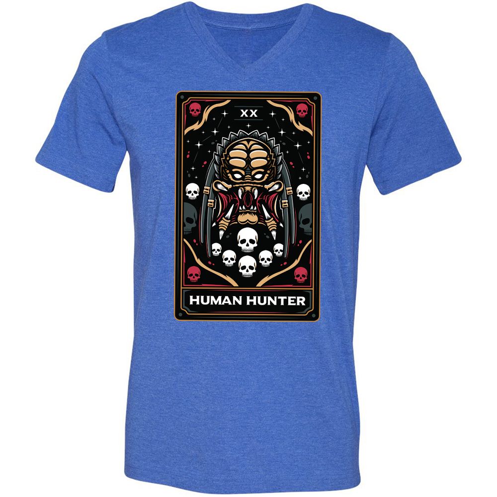 Unisex V-Neck T-Shirt - R54ATQTD - Heather True Royal - 14