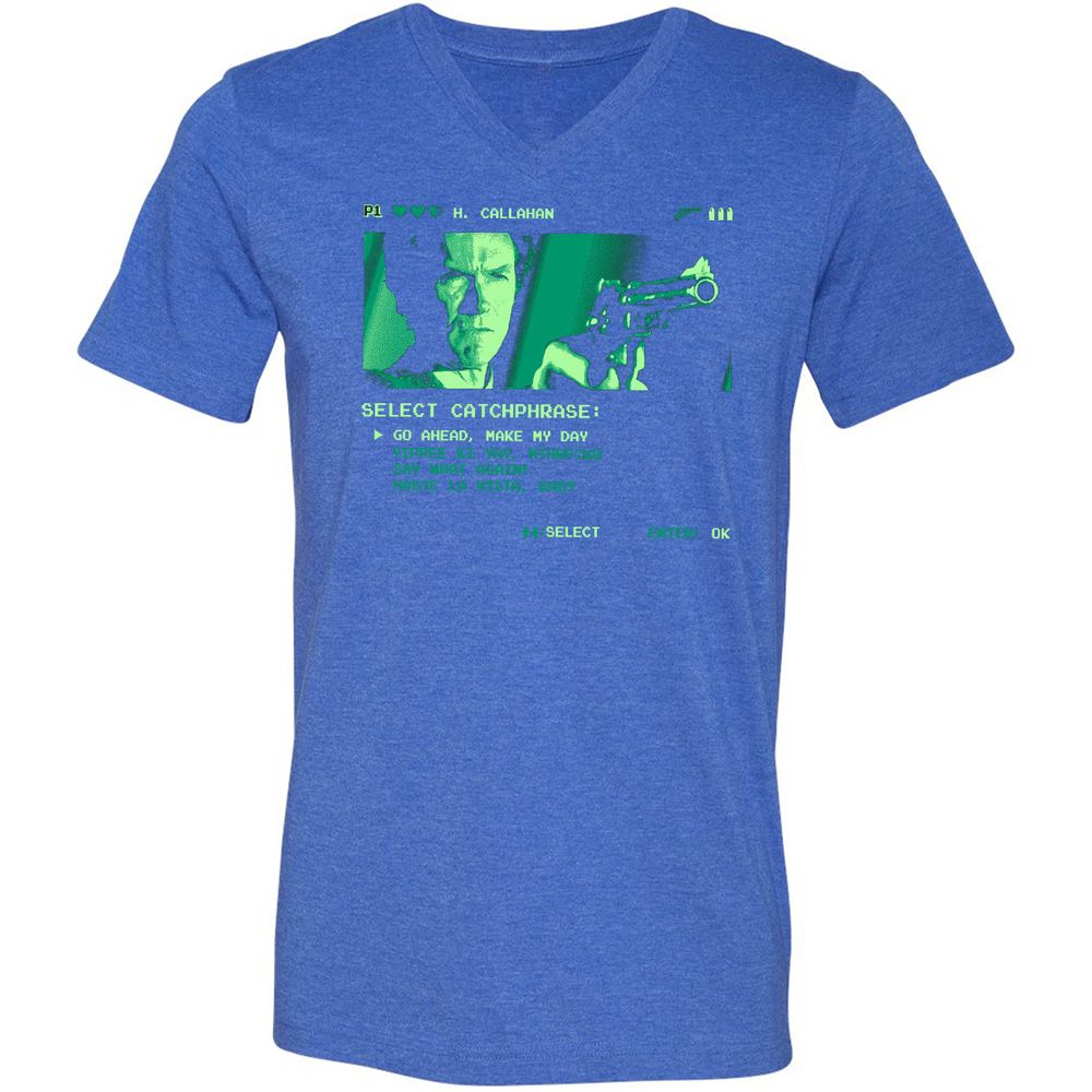 Unisex V-Neck T-Shirt - Z3Z1UNWH - Heather True Royal - 14