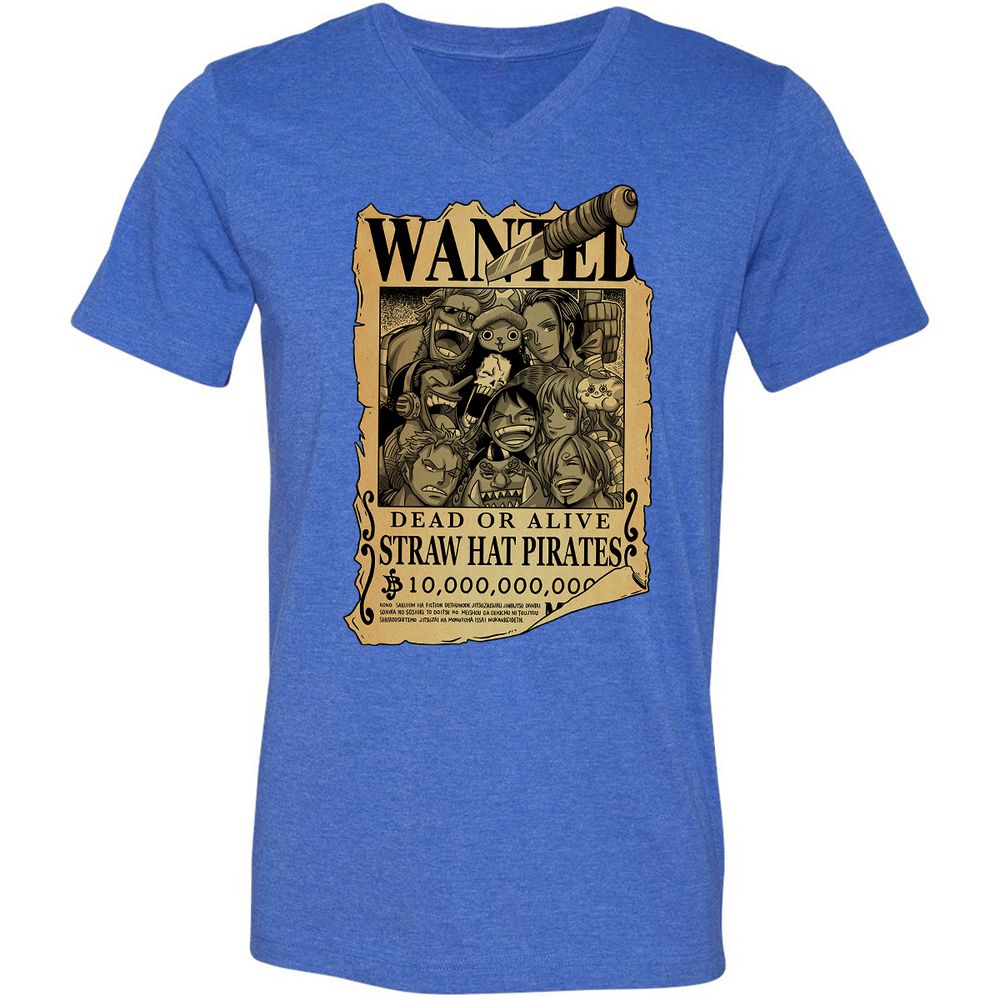 Unisex V-Neck T-Shirt - 1J4L674A - Heather True Royal - 14
