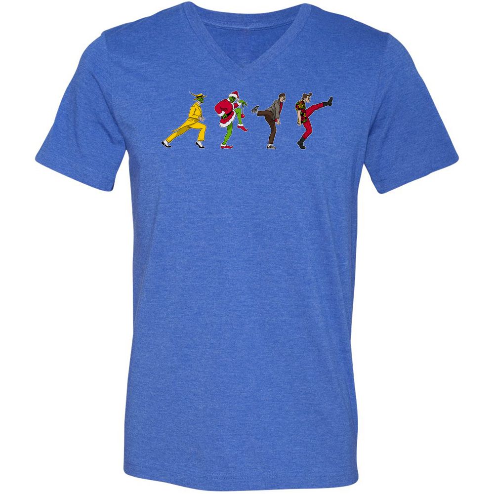 Unisex V-Neck T-Shirt - 8WZADCNJ - Heather True Royal - 14