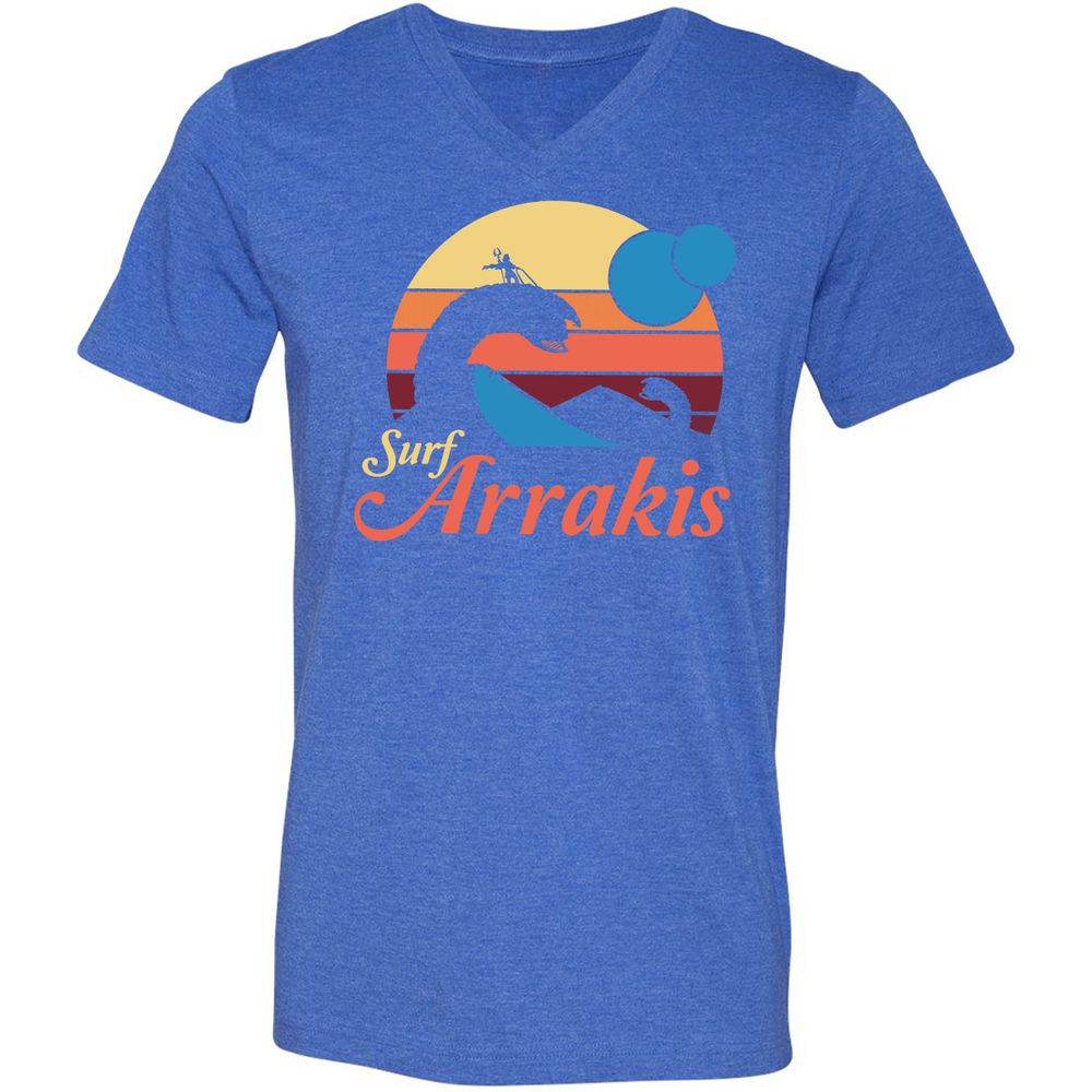 Unisex V-Neck T-Shirt - CBK8395W - Heather True Royal - 14