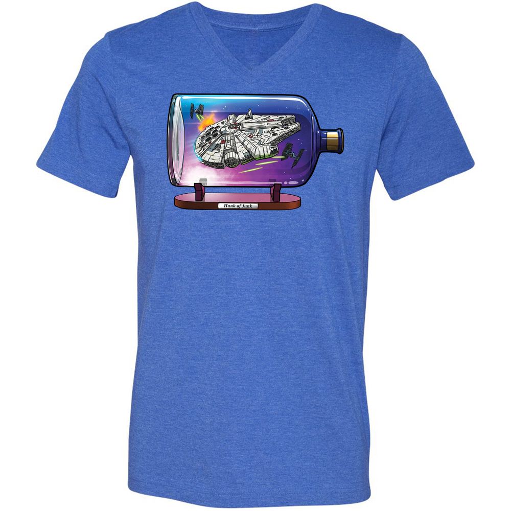 Unisex V-Neck T-Shirt - YPPB3RZW - Heather True Royal - 14