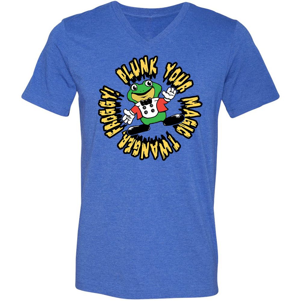 Unisex V-Neck T-Shirt - YBYE8C6M - Heather True Royal - 14