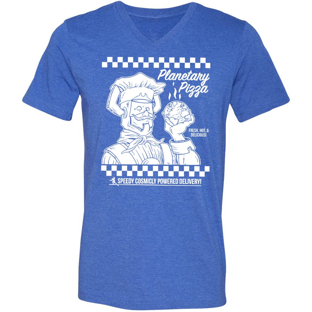 Unisex V-Neck T-Shirt - N58H1TEV - Heather True Royal - 14