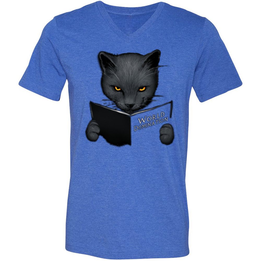 Unisex V-Neck T-Shirt - 19BJUZDP - Heather True Royal - 14