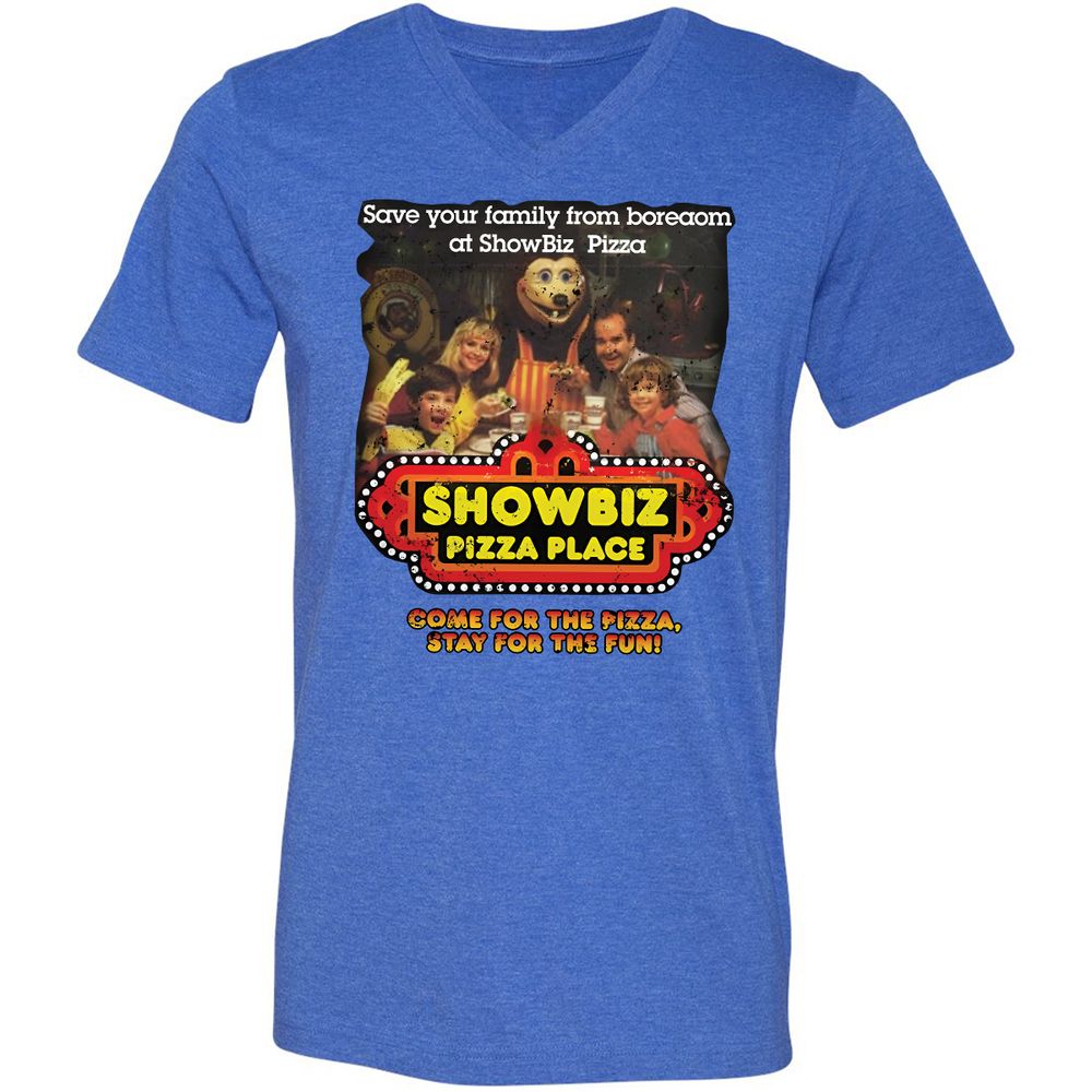 Unisex V-Neck T-Shirt - EZ9R1QP1 - Heather True Royal - 14