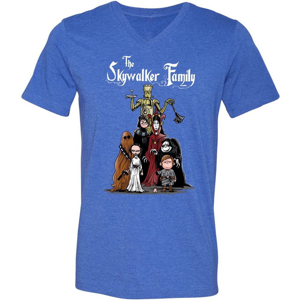Unisex V-Neck T-Shirt - G32X6R1R - Heather True Royal - 14