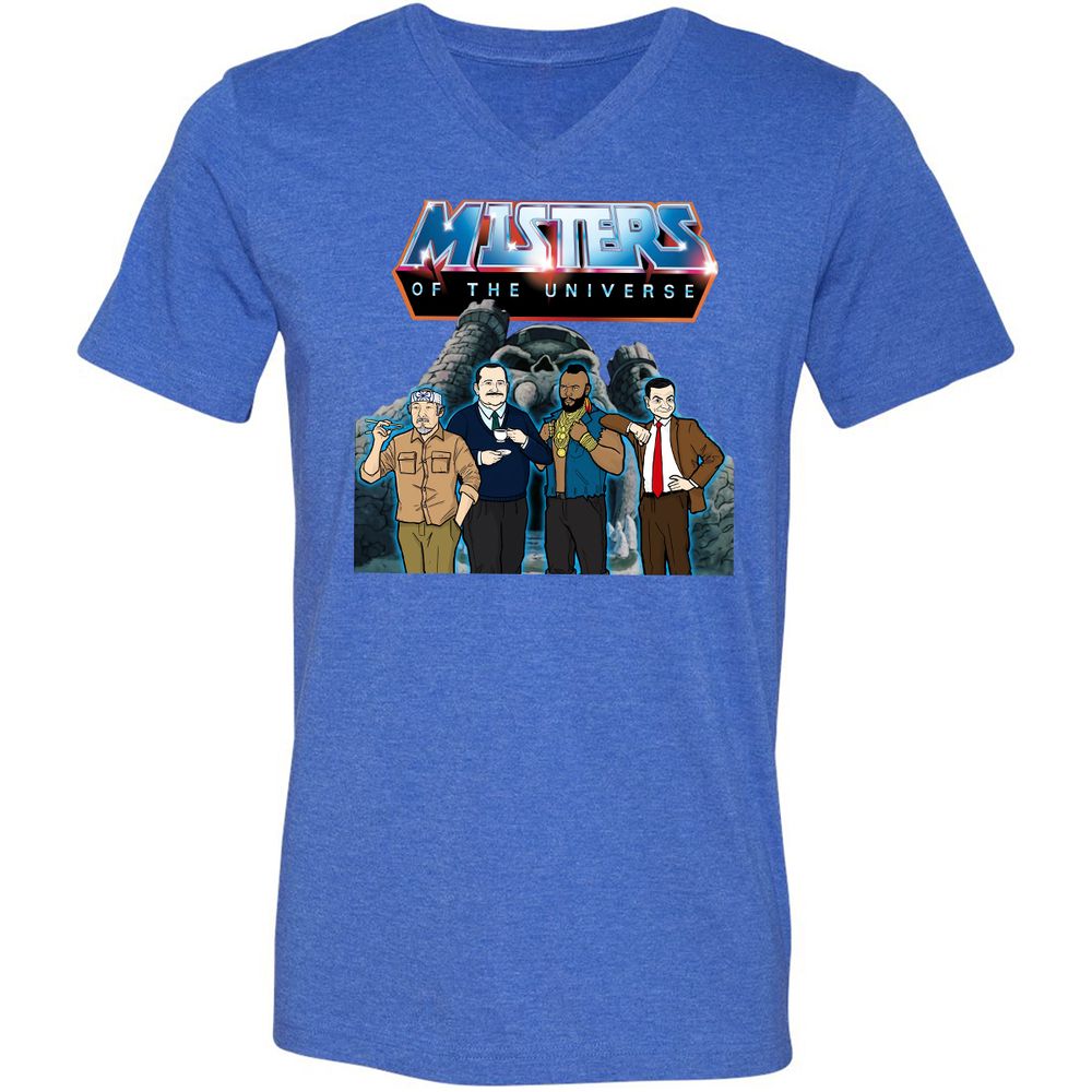 Unisex V-Neck T-Shirt - CRAYZQV6 - Heather True Royal - 14