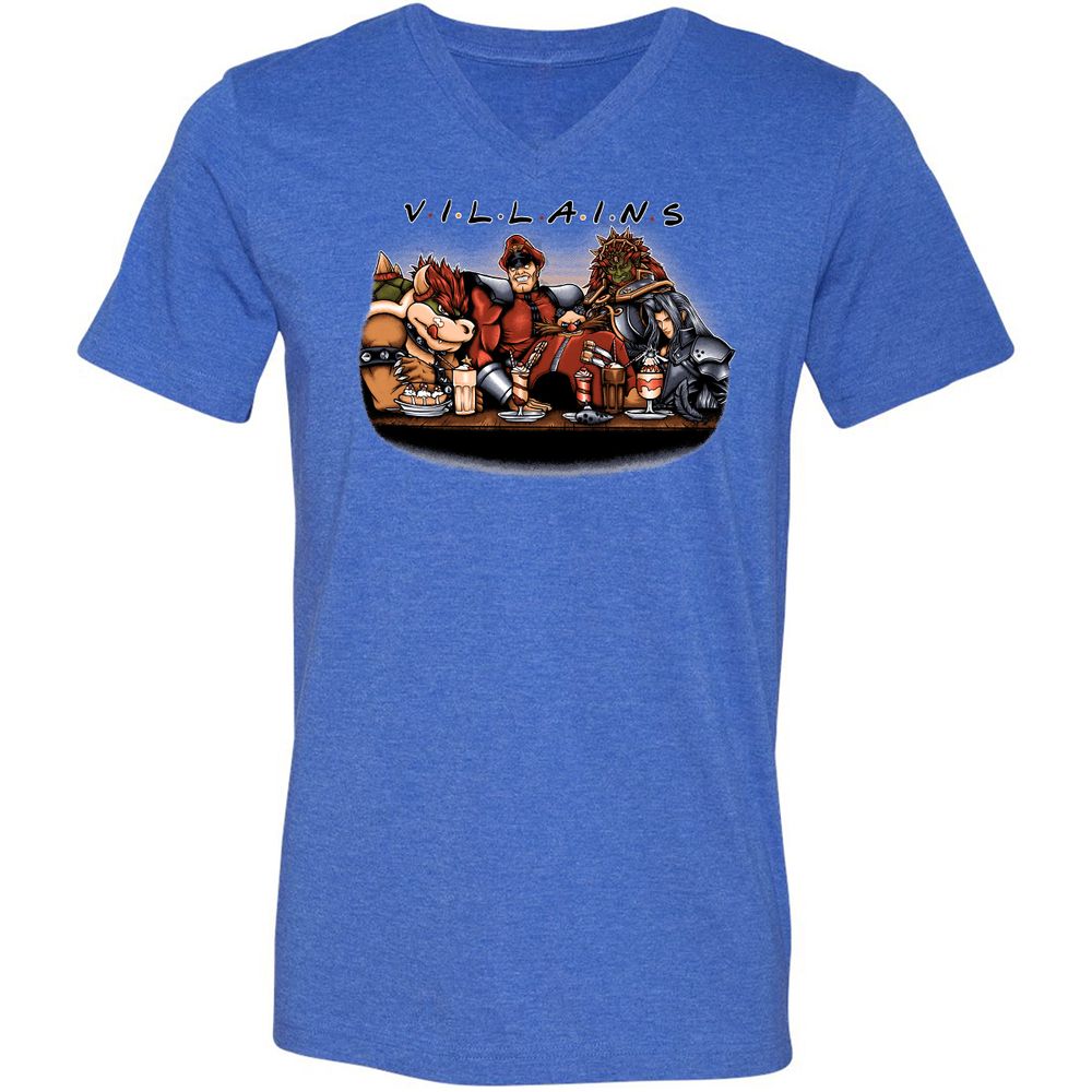 Unisex V-Neck T-Shirt - 3RR22SFN - Heather True Royal - 14