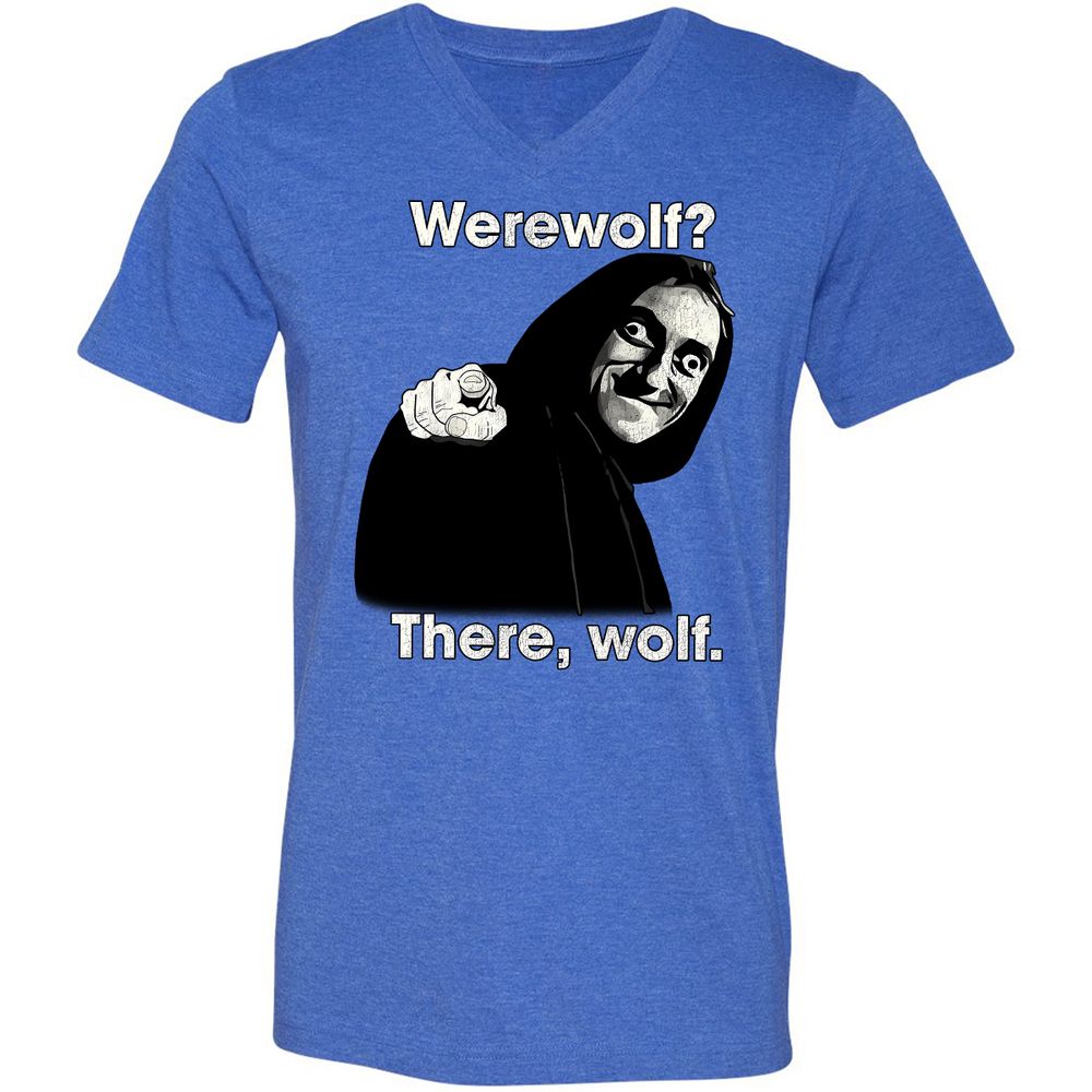 Unisex V-Neck T-Shirt - XG3TZREL - Heather True Royal - 14