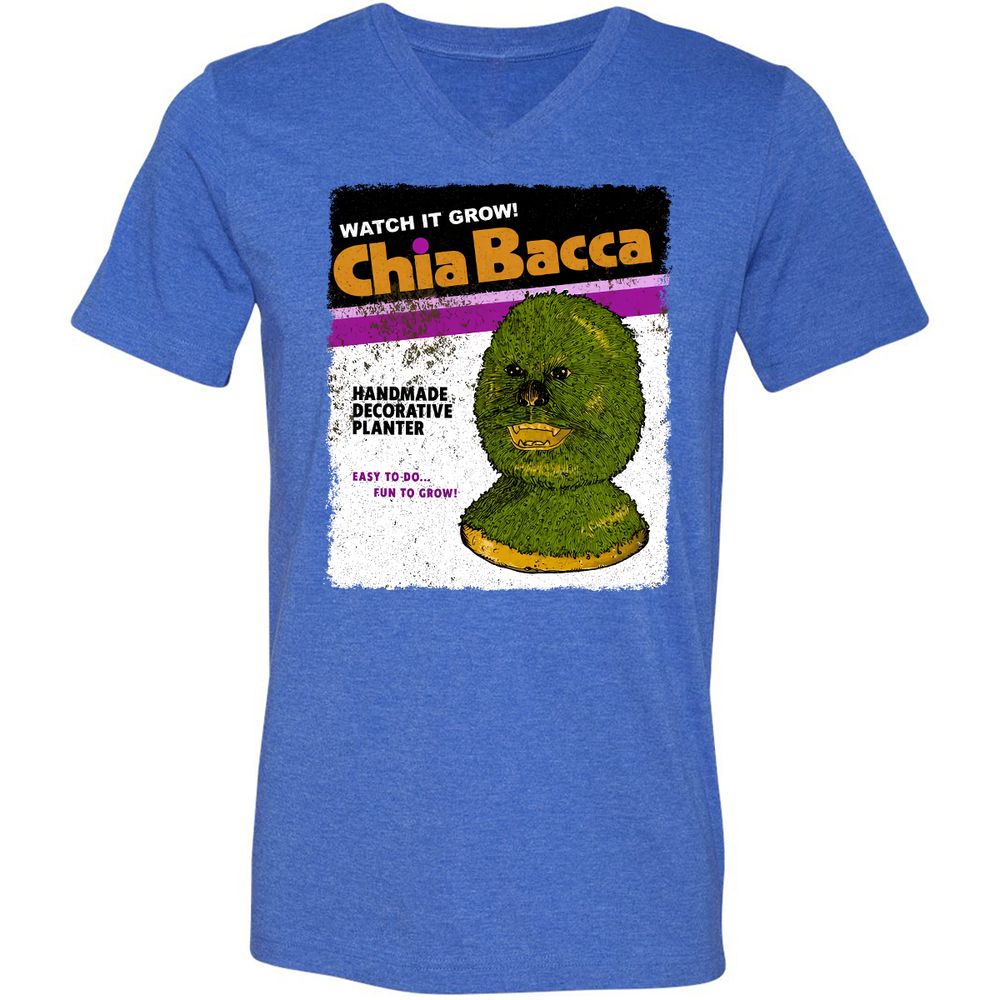 Unisex V-Neck T-Shirt - L9SZHRZ7 - Heather True Royal - 14