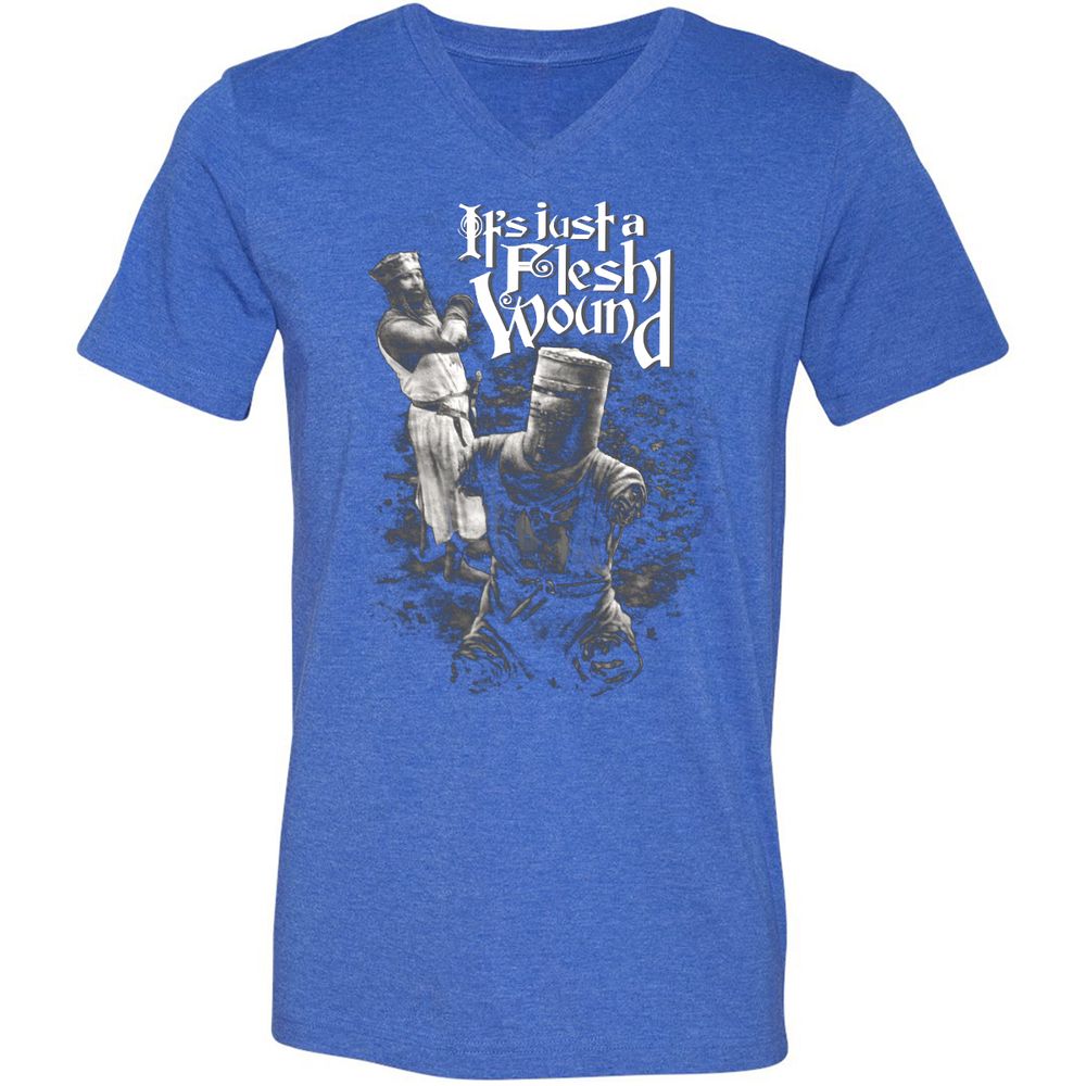 Unisex V-Neck T-Shirt - 3RX4WKVB - Heather True Royal - 14