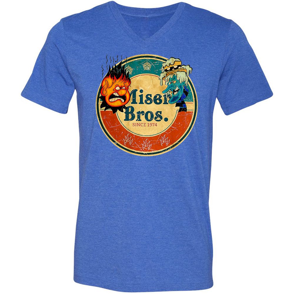 Unisex V-Neck T-Shirt - ZZRRSVFS - Heather True Royal - 14
