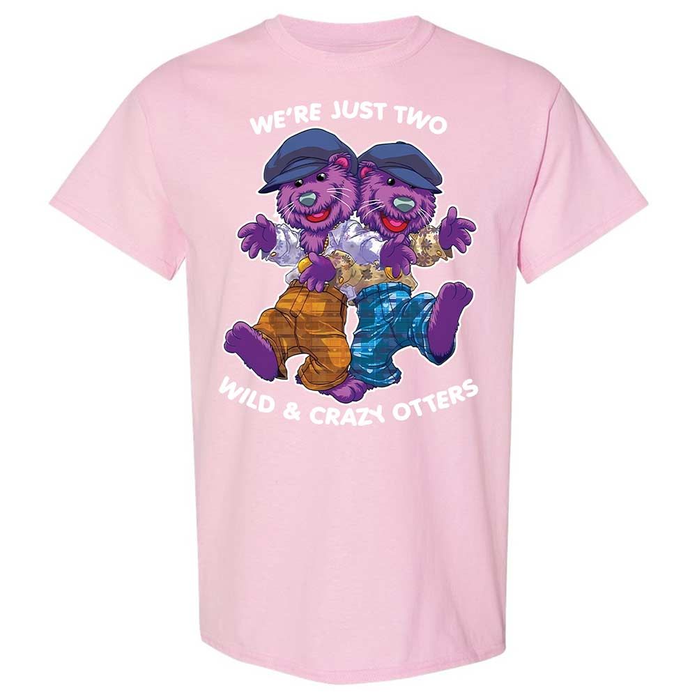 Two wild & crazy otters - Light Pink - 14