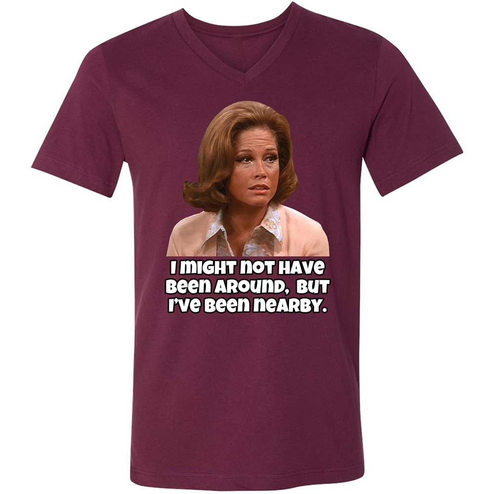 Unisex V-Neck T-Shirt - 71G7AHCK - Maroon - 14