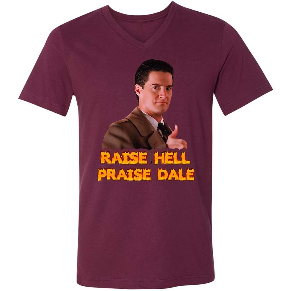 Unisex V-Neck T-Shirt - UXL187ED - Maroon - 14