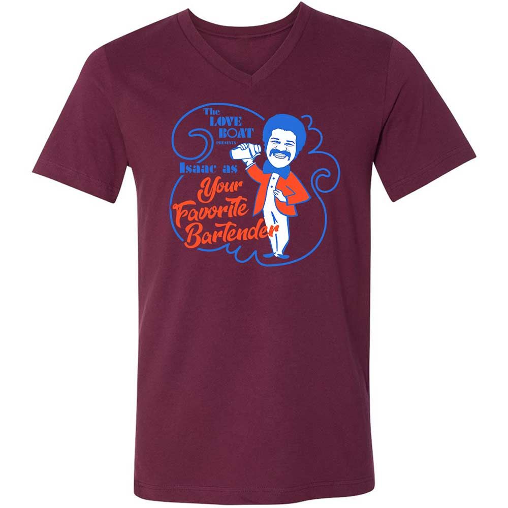 Unisex V-Neck T-Shirt - UEEKNUDB - Maroon - 14