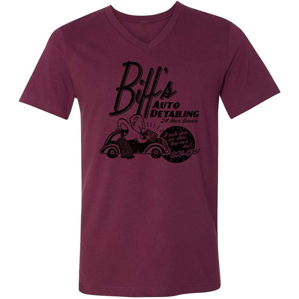 Unisex V-Neck T-Shirt - YQQ2389C - Maroon - 14