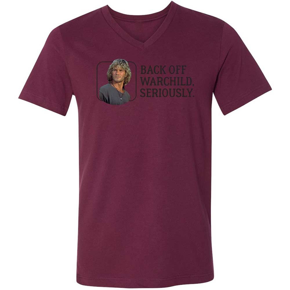 Unisex V-Neck T-Shirt - ZEWKMKDA - Maroon - 14