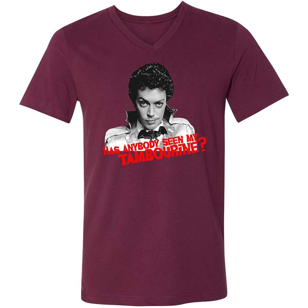Unisex V-Neck T-Shirt - PD4KQ483 - Maroon - 14