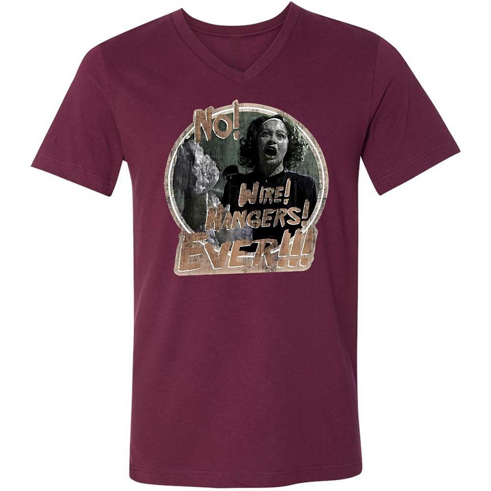 Unisex V-Neck T-Shirt - 6JPJ9S2J - Maroon - 14