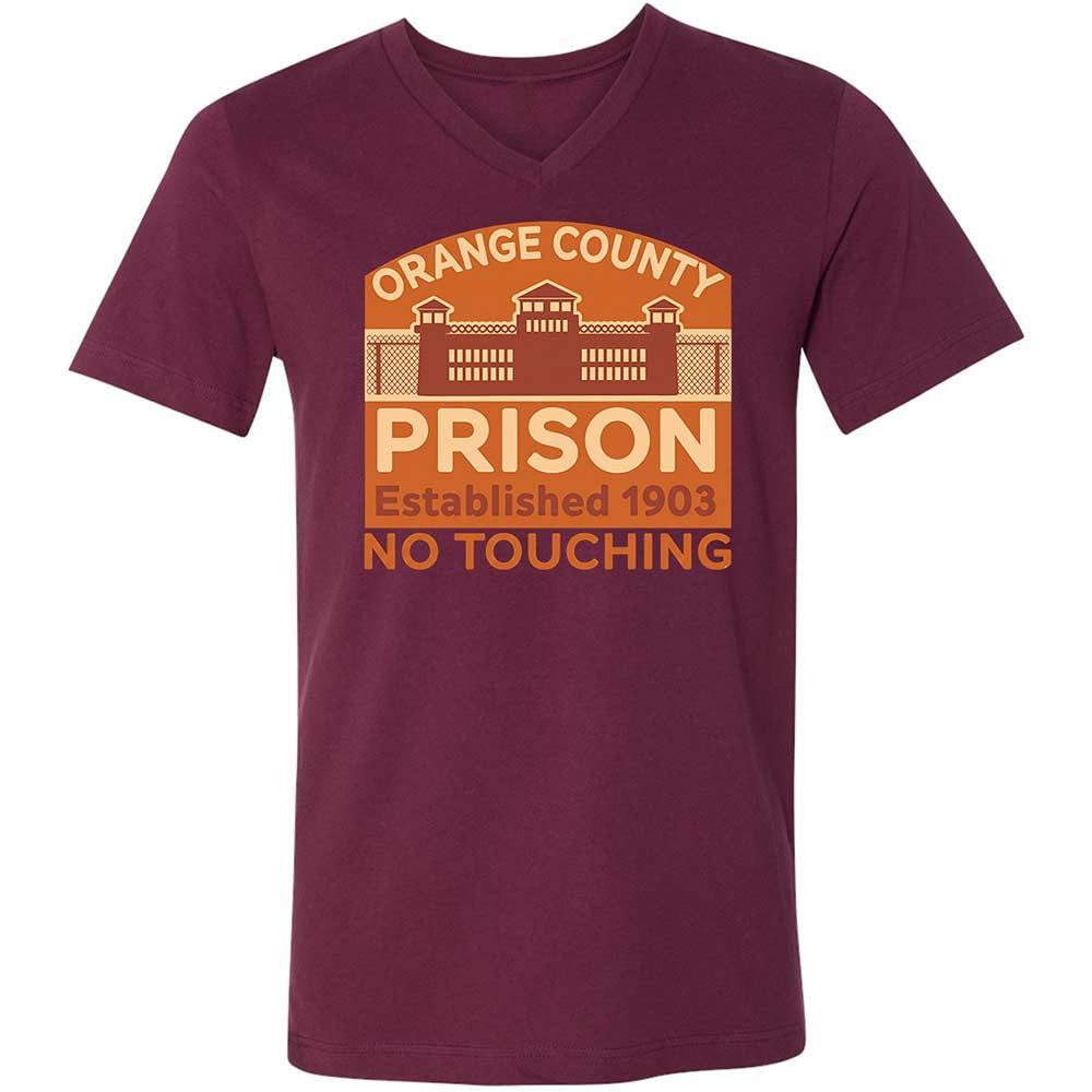 Unisex V-Neck T-Shirt - S99SQHDW - Maroon - 14