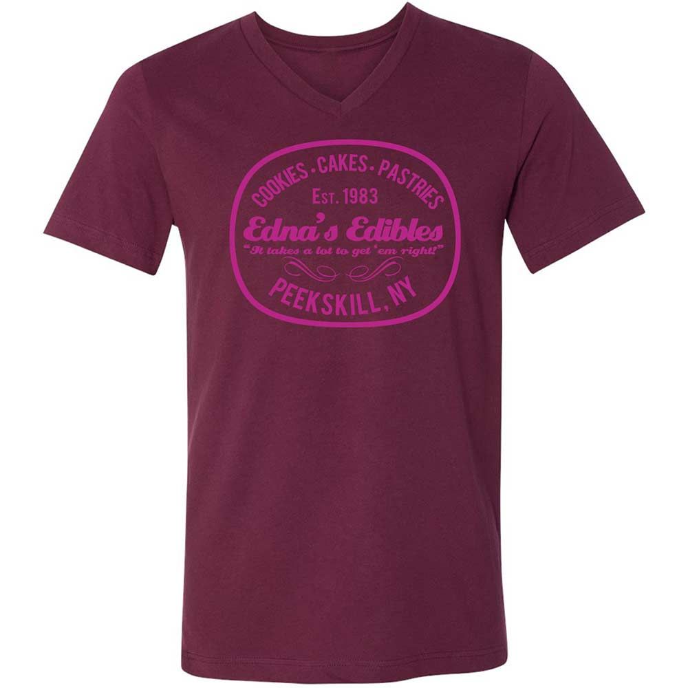 Unisex V-Neck T-Shirt - KAC9GSKU - Maroon - 14