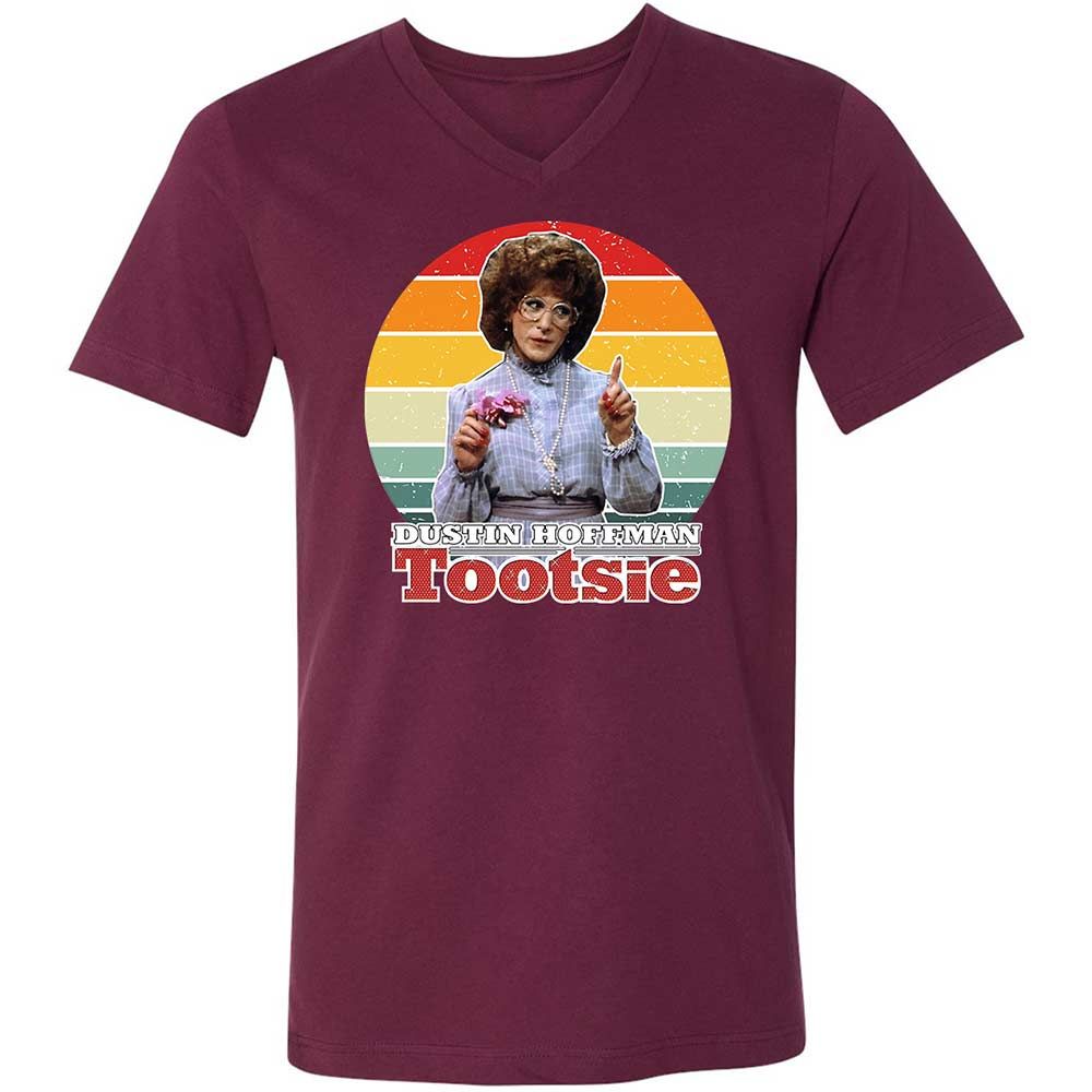 Unisex V-Neck T-Shirt - NCAGKSYR - Maroon - 14